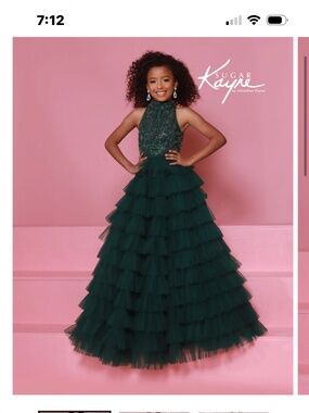 Gorgeous Dress! Sugar Kayne C387 Ruffle Pageant Dress